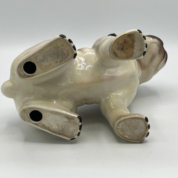 Large 8" Ceramic Pug Dog Sitting Statue Scupture Figurine - Picture 6 of 12